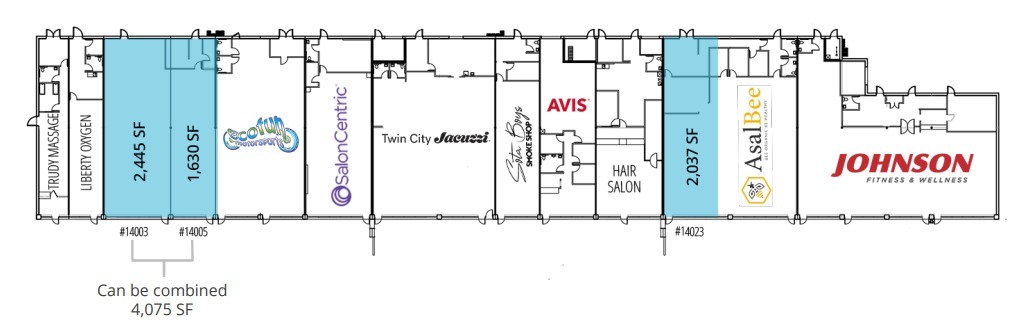 14001-14033 Grand Ave, Burnsville, MN à louer Plan d’étage– Image 1 sur 1