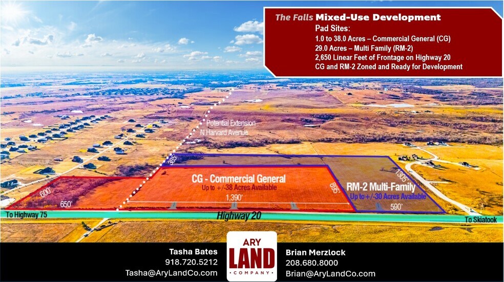 69 Acres 3200 Highway 20, Skiatook, OK à vendre - Aérien – Image 2 sur 7