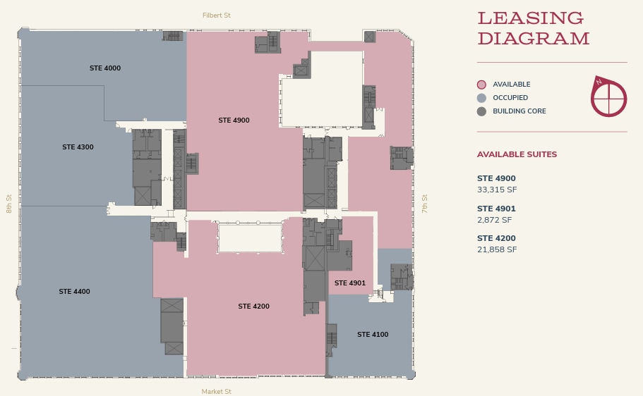 701 Market St, Philadelphia, PA à louer Plan d’étage– Image 1 sur 1