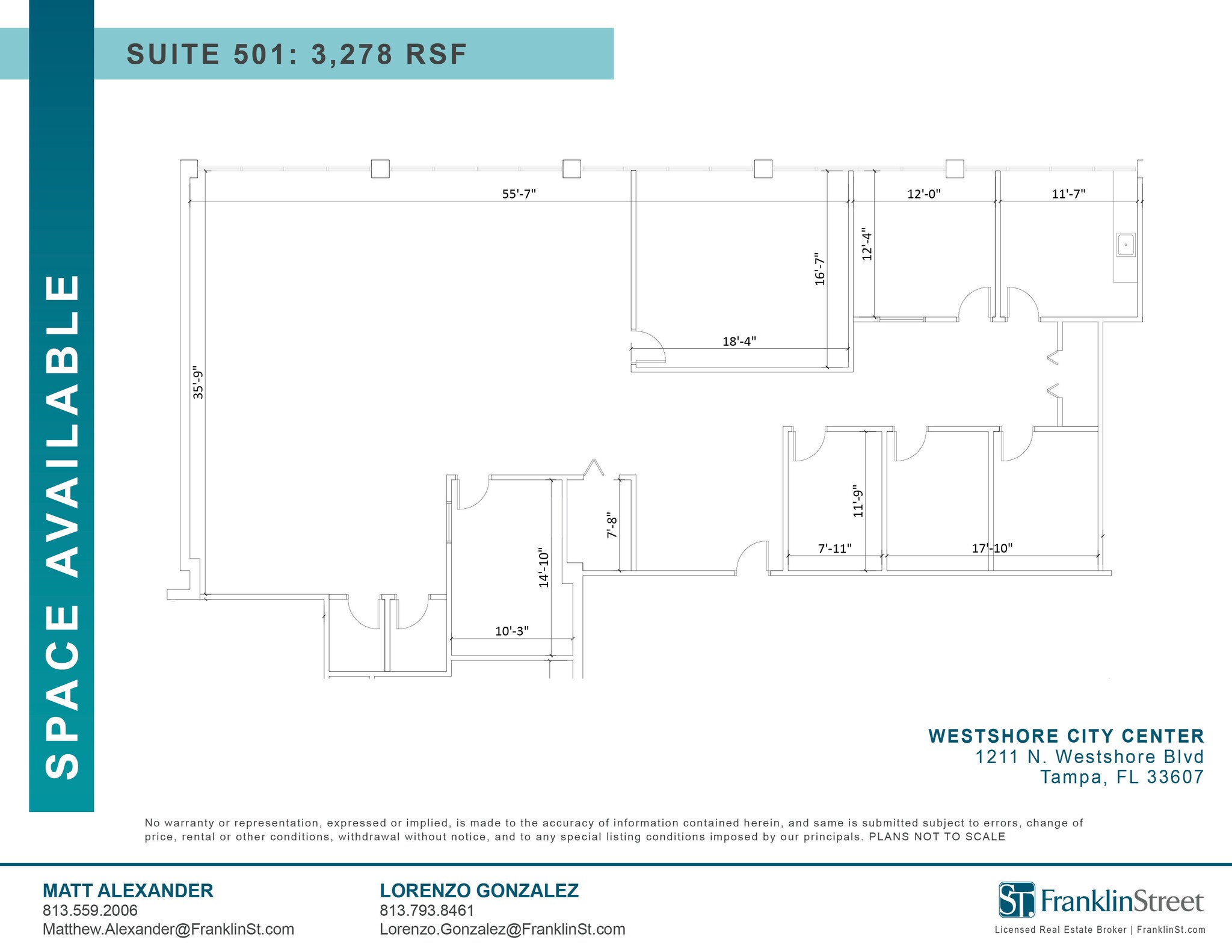 1211 N Westshore Blvd, Tampa, FL à louer Plan d’étage– Image 1 sur 1