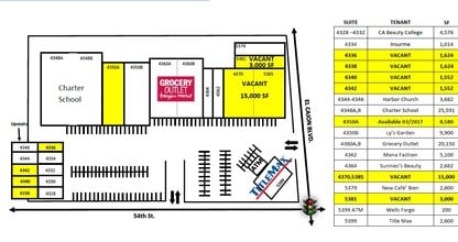 5379-5399 El Cajon Blvd, San Diego, CA à louer Plan de site– Image 2 sur 2