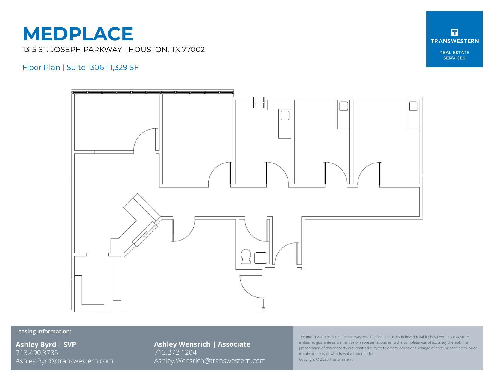 1315 St Joseph Pky, Houston, TX à louer Plan d’étage– Image 1 sur 1