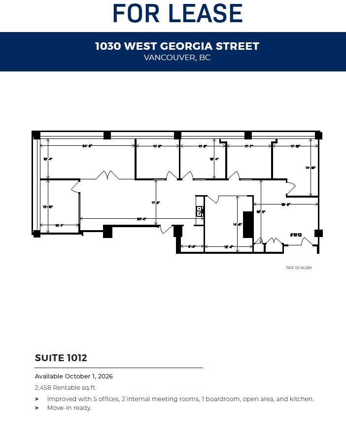 1030 W Georgia St, Vancouver, BC à louer Plan d’étage– Image 1 sur 1