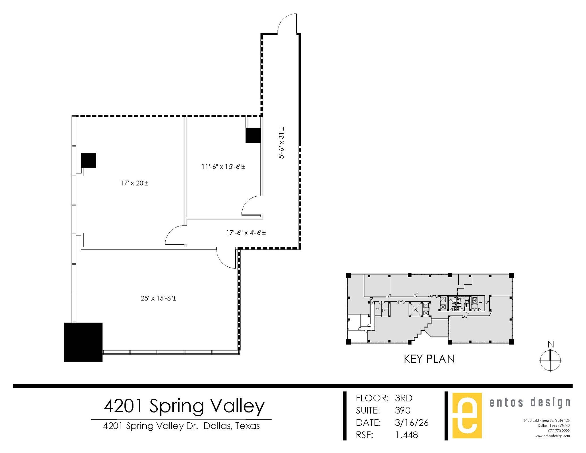 4201 Spring Valley Rd, Dallas, TX à louer Plan d’étage– Image 1 sur 2
