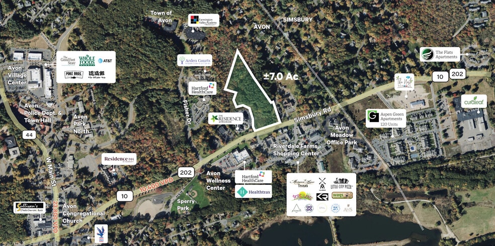 121 Simsbury Rd, Avon, CT à vendre - Aérien – Image 2 sur 2