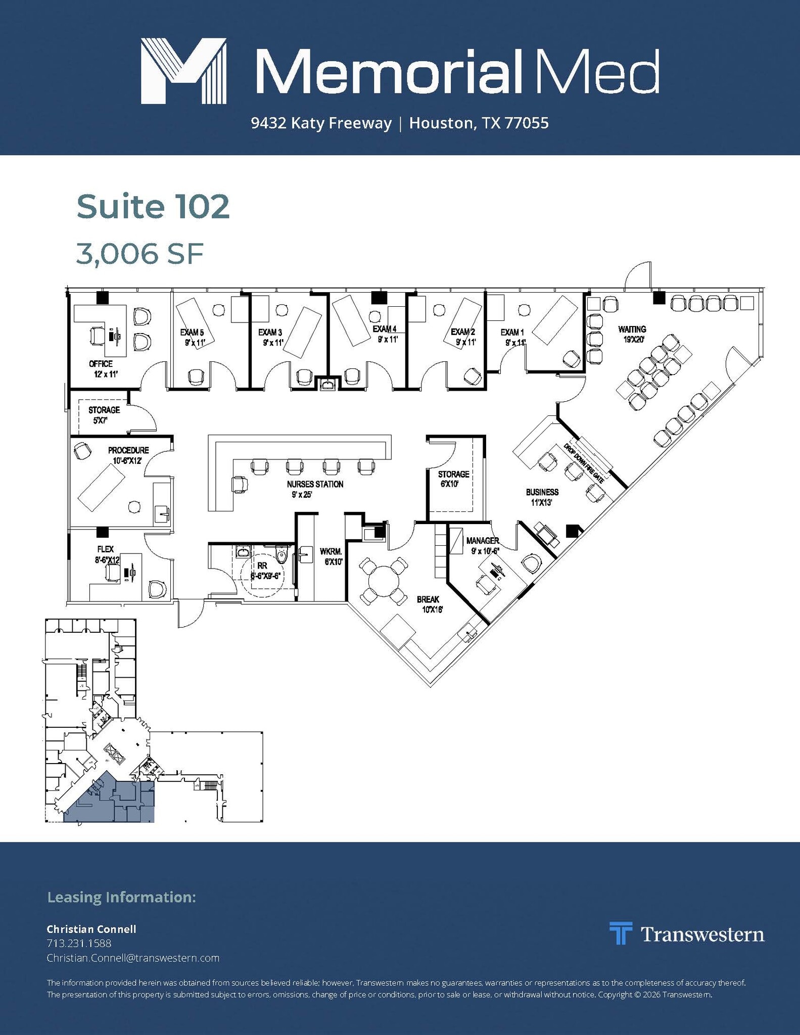 9432 Katy Fwy, Houston, TX à louer Plan d’étage– Image 1 sur 1