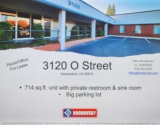 Plus de détails pour 3100-3128 O St, Sacramento, CA - Bureau/Local commercial à louer