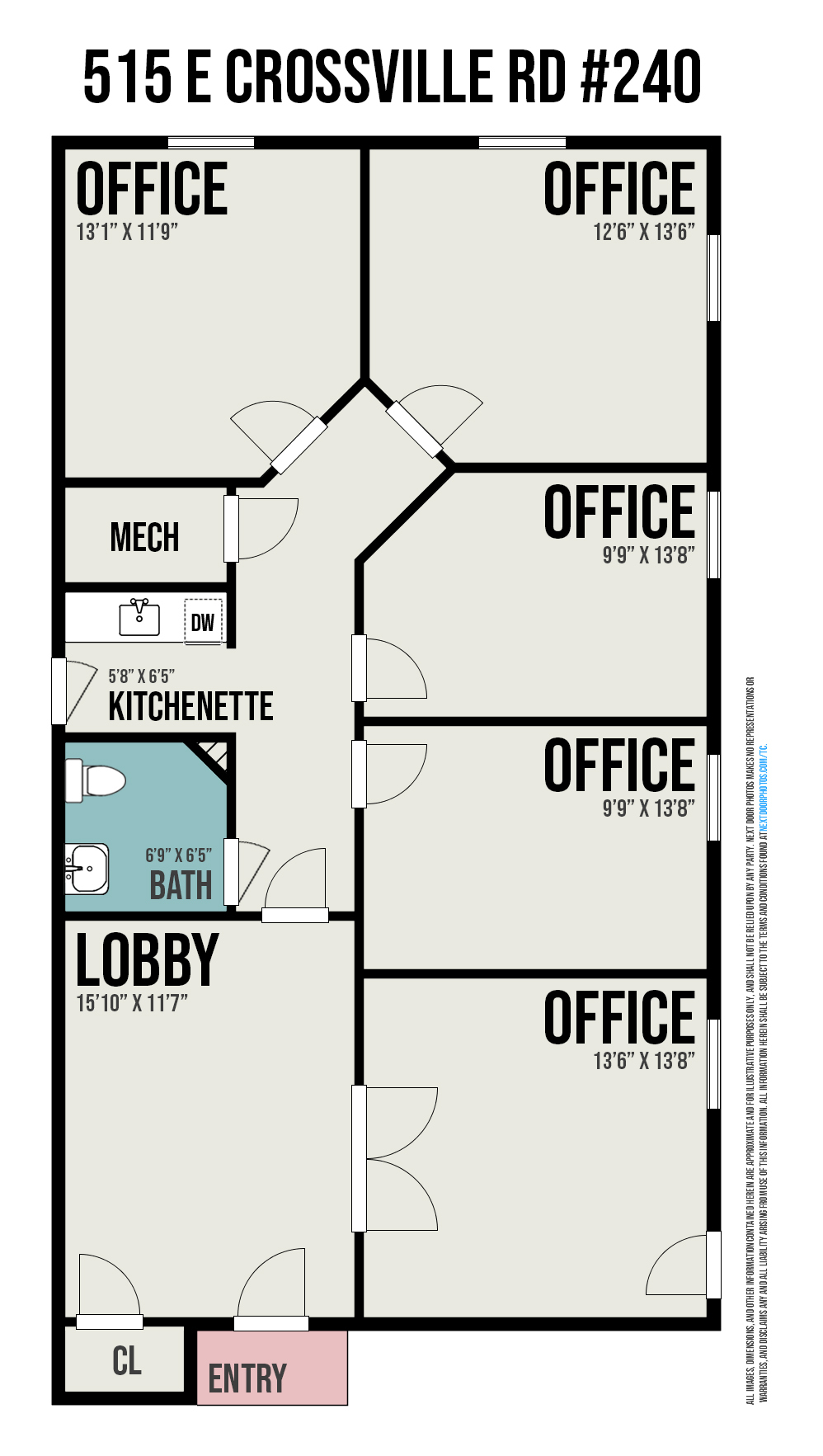 515 Crossville Rd, Roswell, GA à louer Plan d’étage– Image 1 sur 2