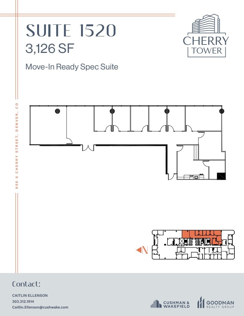 950 S Cherry St, Denver, CO à louer Plan d’étage– Image 1 sur 1