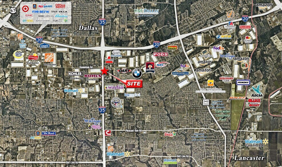 3430 N Interstate 35 E, Lancaster, TX à vendre - Aérien – Image 2 sur 3