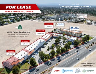 Plus de détails pour 520-540 W Palmdale Blvd, Palmdale, CA - Différents types d’espaces à louer