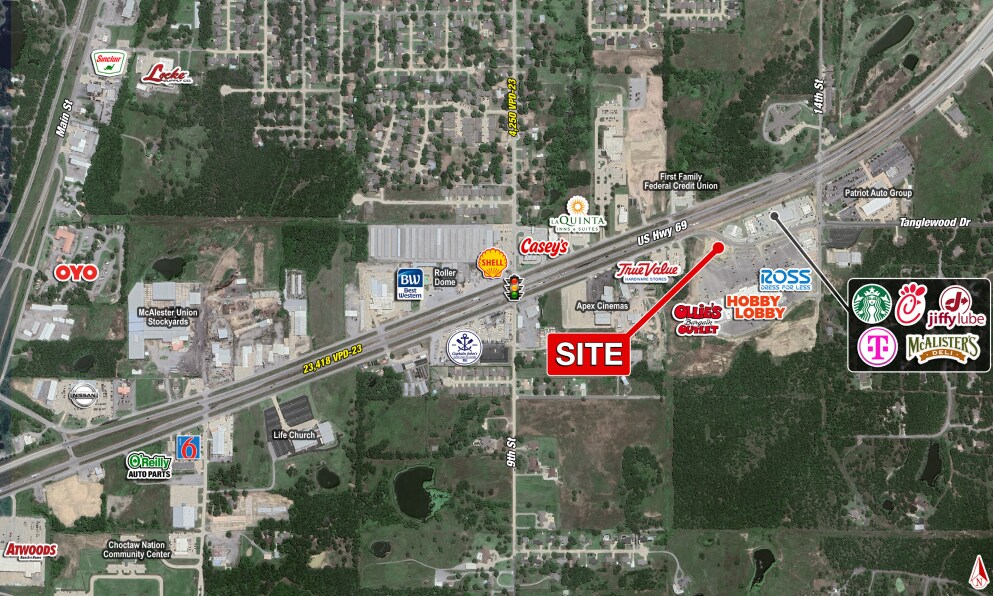 SWC of George Nigh Expy & 14th St, Mcalester, OK à louer Photo de l’immeuble– Image 1 sur 2