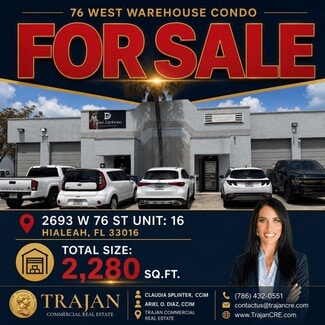 Plus de détails pour 2693 W 76th St, Hialeah, FL - Industriel/Logistique à vendre