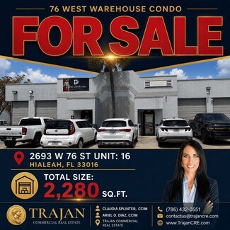 Plus de détails pour 2693 W 76th St, Hialeah, FL - Industriel/Logistique à vendre