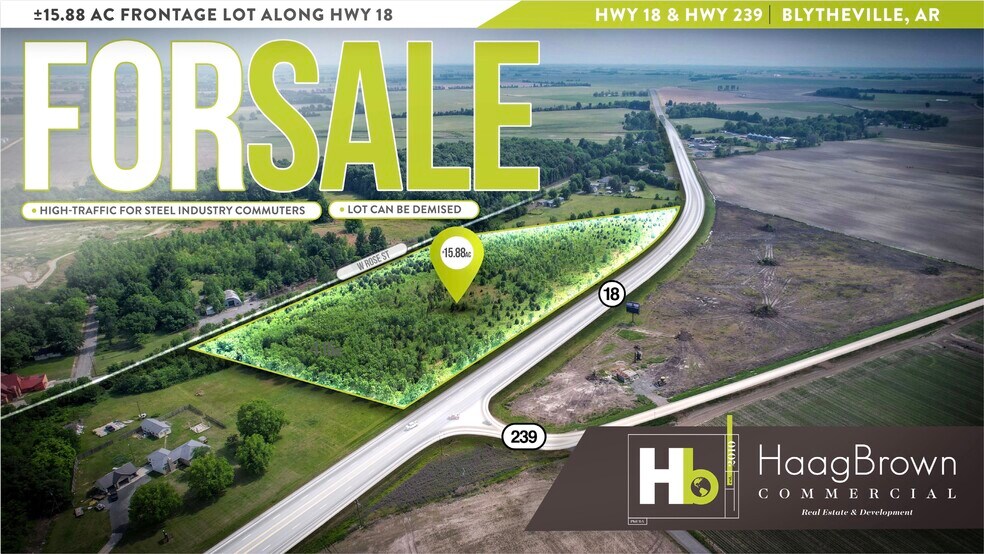 Hwy 18 & 239 hwy, Blytheville, AR à vendre - Aérien – Image 1 sur 7