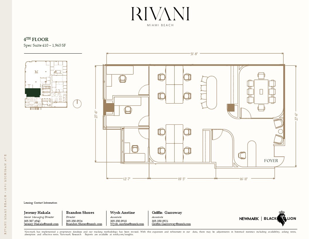 1691 Michigan Ave, Miami Beach, FL à louer Plan d’étage– Image 1 sur 1