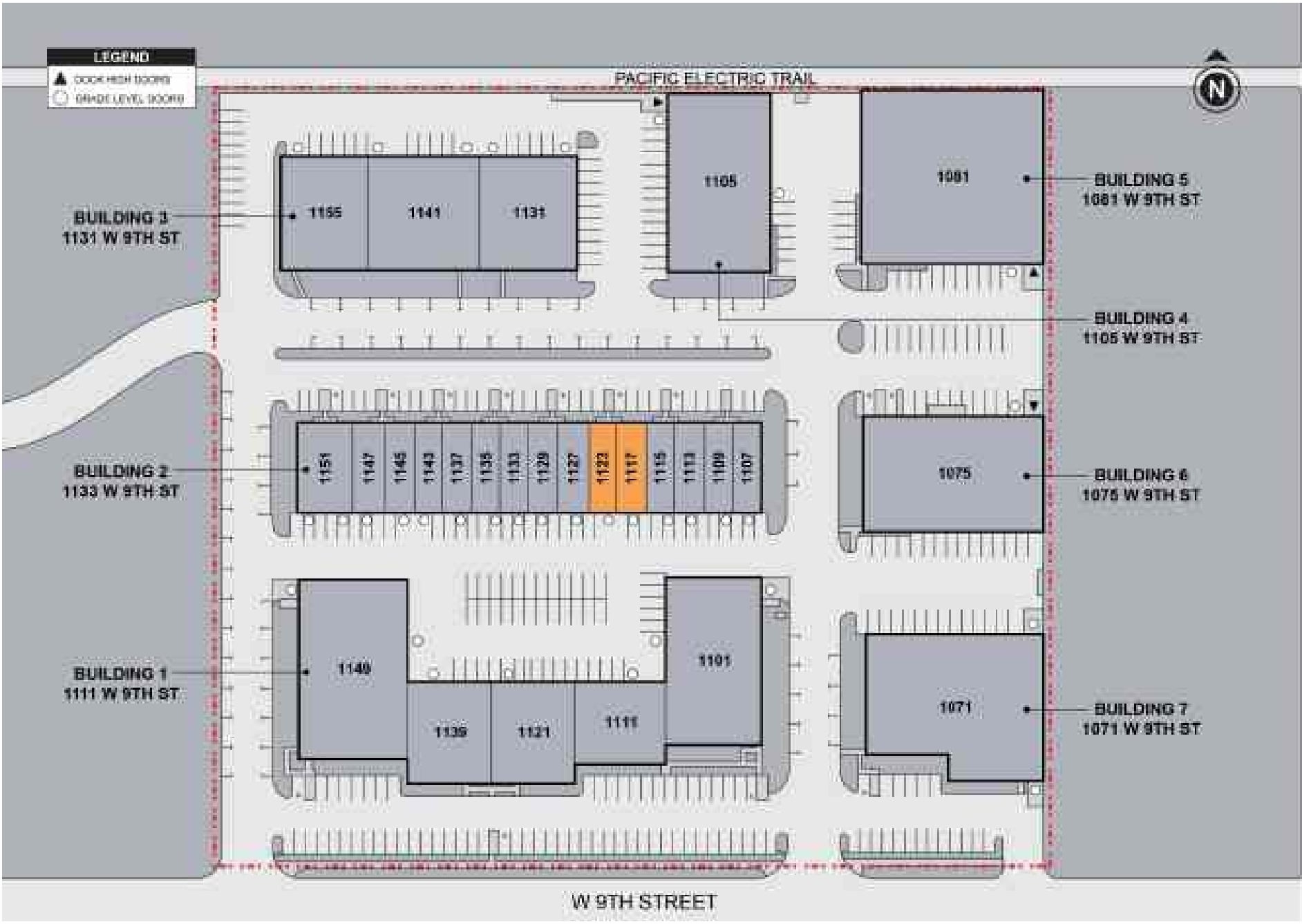 1101-1149 W 9th St, Upland, CA à louer Plan de site– Image 1 sur 1