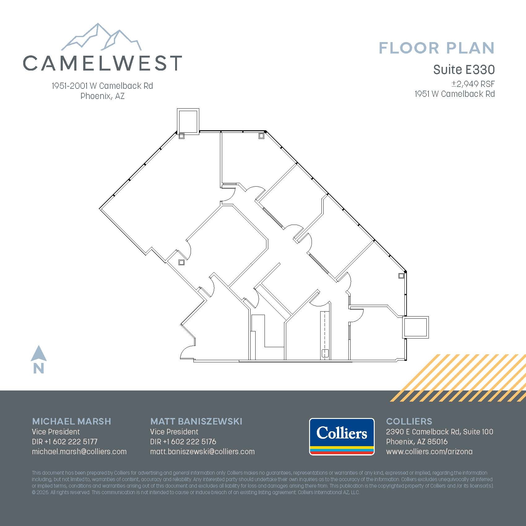 2001 W Camelback Rd, Phoenix, AZ à louer Plan d’étage– Image 1 sur 2