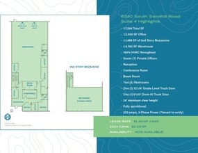 6320 S Sandhill Rd, Las Vegas, NV à louer Plan d’étage– Image 1 sur 1