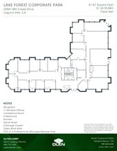 22941 Mill Creek Dr, Laguna Hills, CA à louer Plan d’étage– Image 1 sur 1