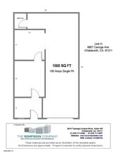 9907-9909 Canoga Ave, Chatsworth, CA à louer Plan d’étage– Image 1 sur 1
