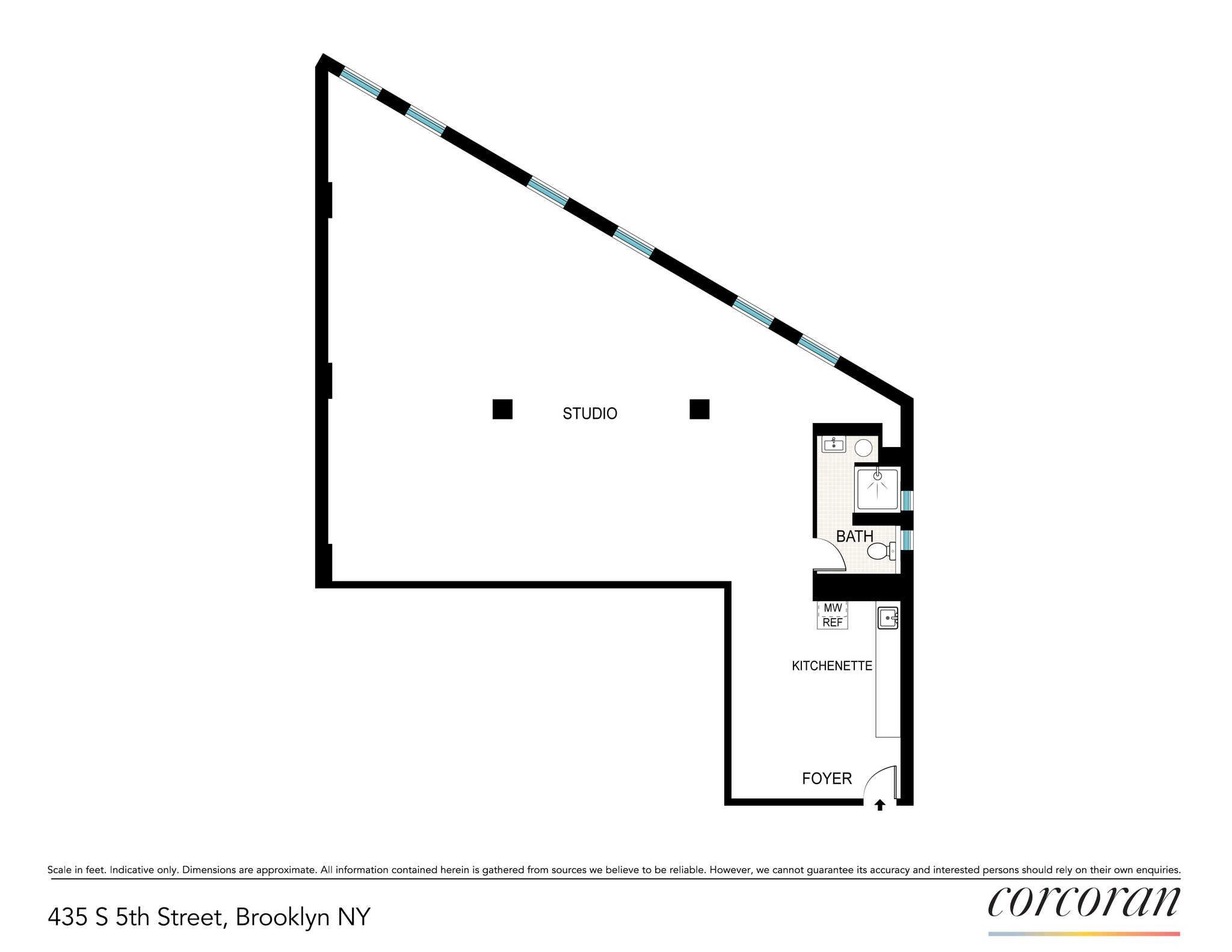 435 S 5th St, Brooklyn, NY à louer Plan d’étage– Image 1 sur 5