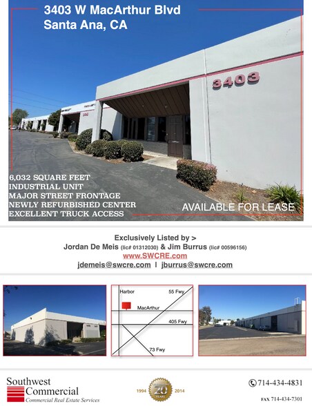 3401-3419 W MacArthur Blvd, Santa Ana, CA à louer - Photo de l’immeuble – Image 2 sur 11