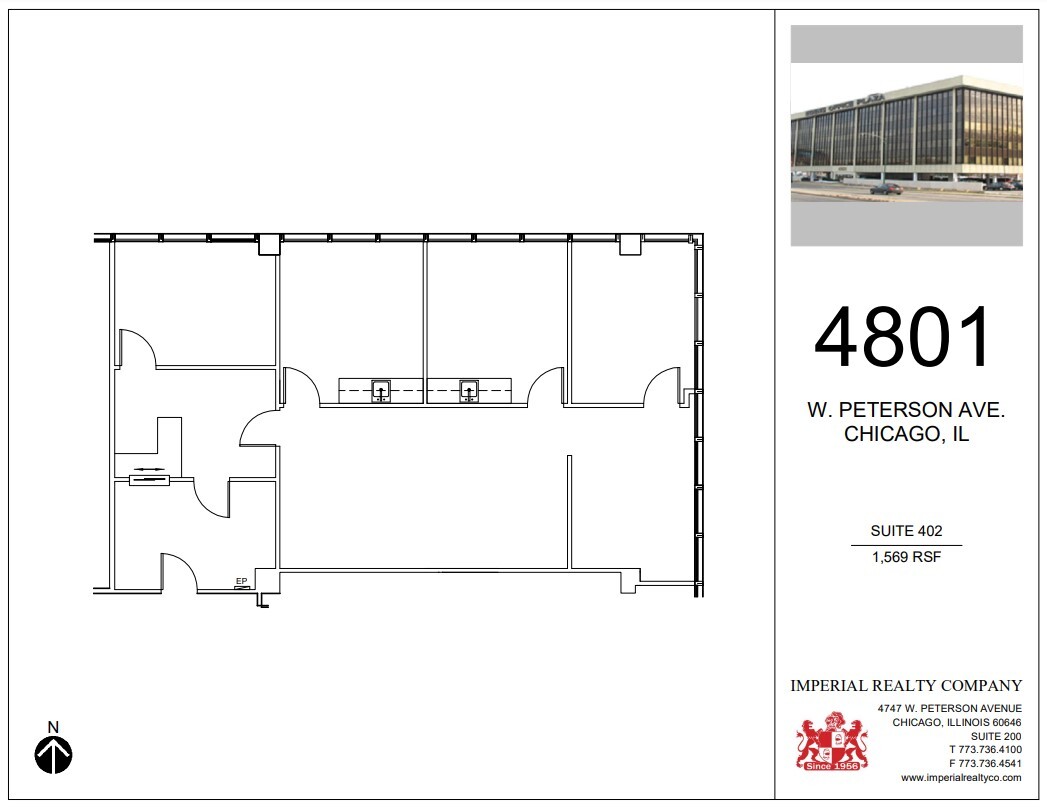 4801 W Peterson Ave, Chicago, IL à louer Plan d’étage– Image 1 sur 5