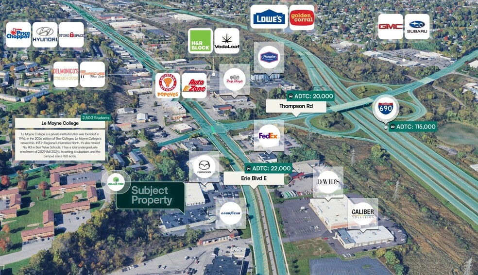 3130 Erie Blvd E, Syracuse, NY à vendre - Aérien – Image 2 sur 3