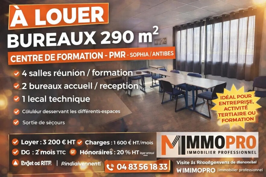 Bureau dans Villeneuve-Loubet à louer - Photo de l’immeuble – Image 1 sur 8