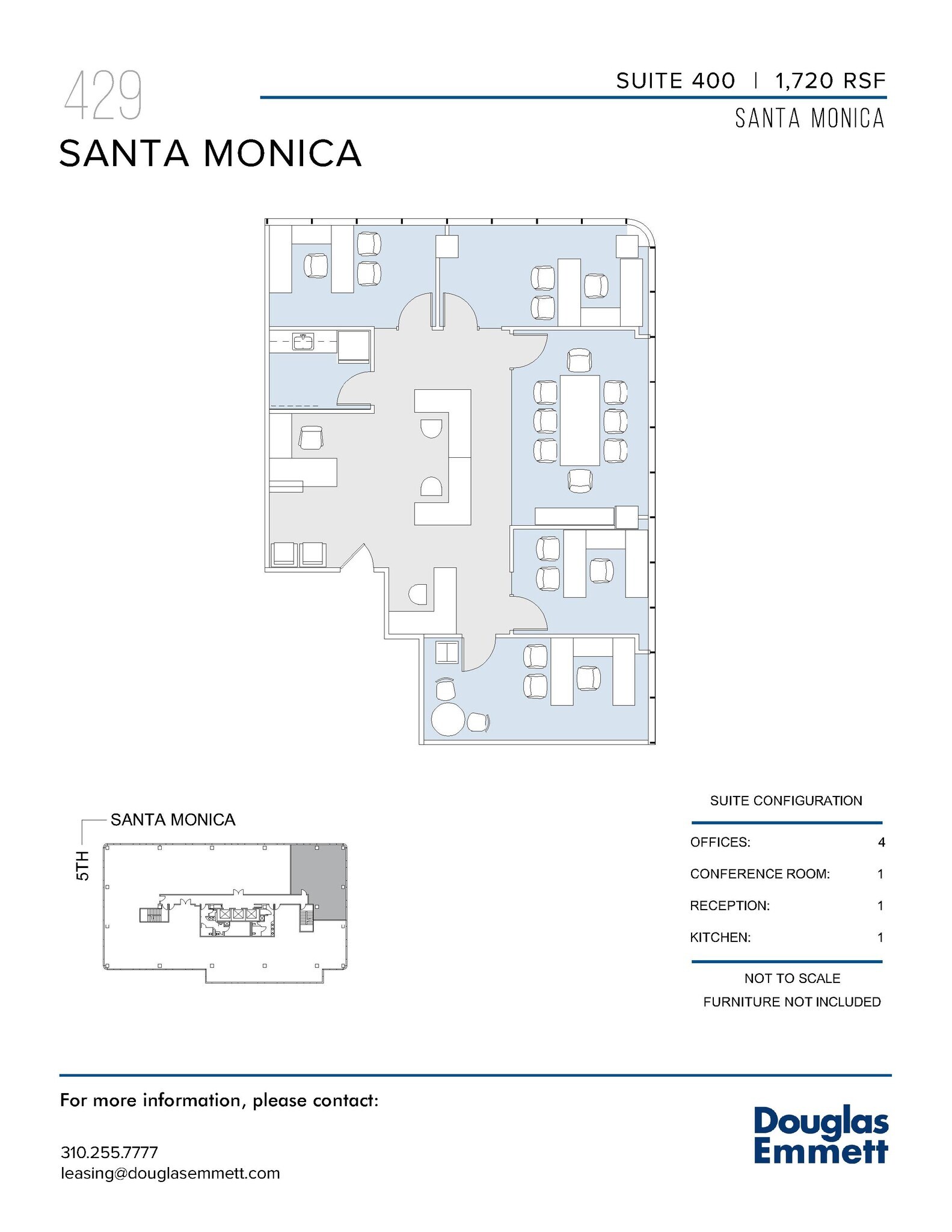429 Santa Monica Blvd, Santa Monica, CA à louer Plan d’étage– Image 1 sur 1