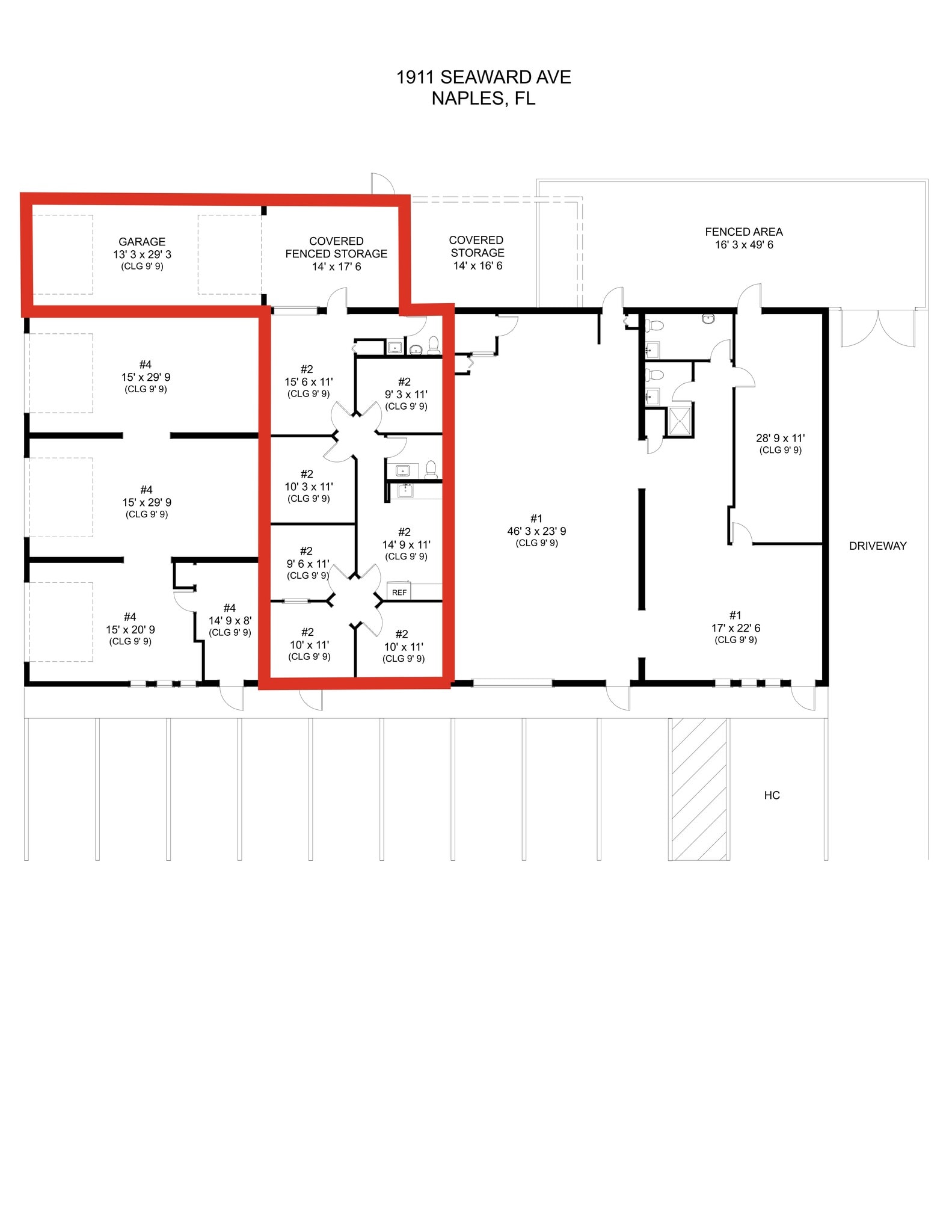 5701 Houchin St, Naples, FL à louer Plan de site– Image 1 sur 1