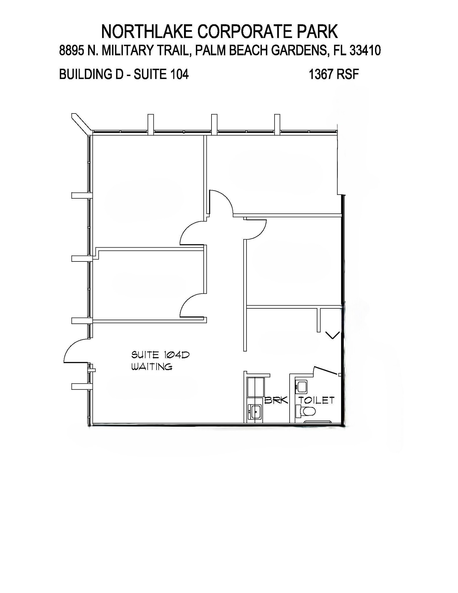 8895 N Military Trl, Palm Beach Gardens, FL à louer Plan d’étage– Image 1 sur 1