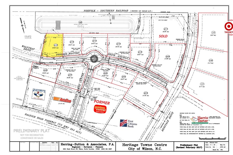 2711 Wolf Trap Dr, Wilson, NC à vendre - Plan cadastral – Image 1 sur 2