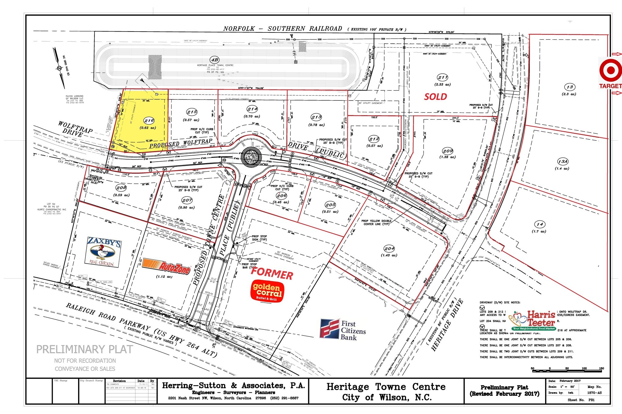 2711 Wolf Trap Dr, Wilson, NC à vendre Plan cadastral– Image 1 sur 3