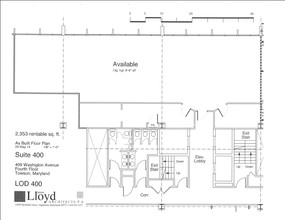 409 Washington Ave, Towson, MD à louer Plan d’étage– Image 1 sur 1