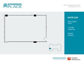 7901 Stoneridge Dr, Pleasanton, CA à louer Plan d’étage– Image 1 sur 1