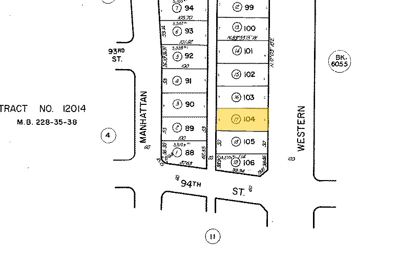 9319-9321 S Western Ave, Los Angeles, CA à vendre - Plan cadastral – Image 2 sur 2