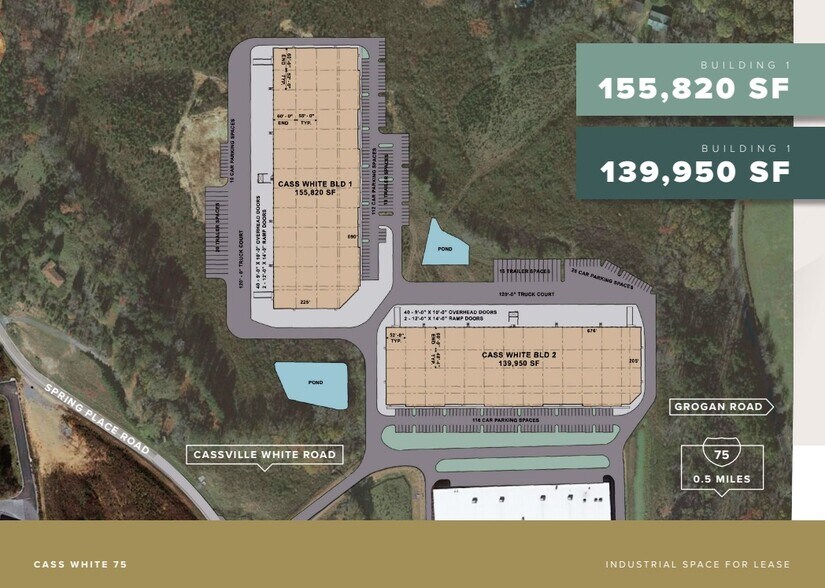 1037-NE Cassville White Rd, White, GA à louer - Plan de site – Image 3 sur 3