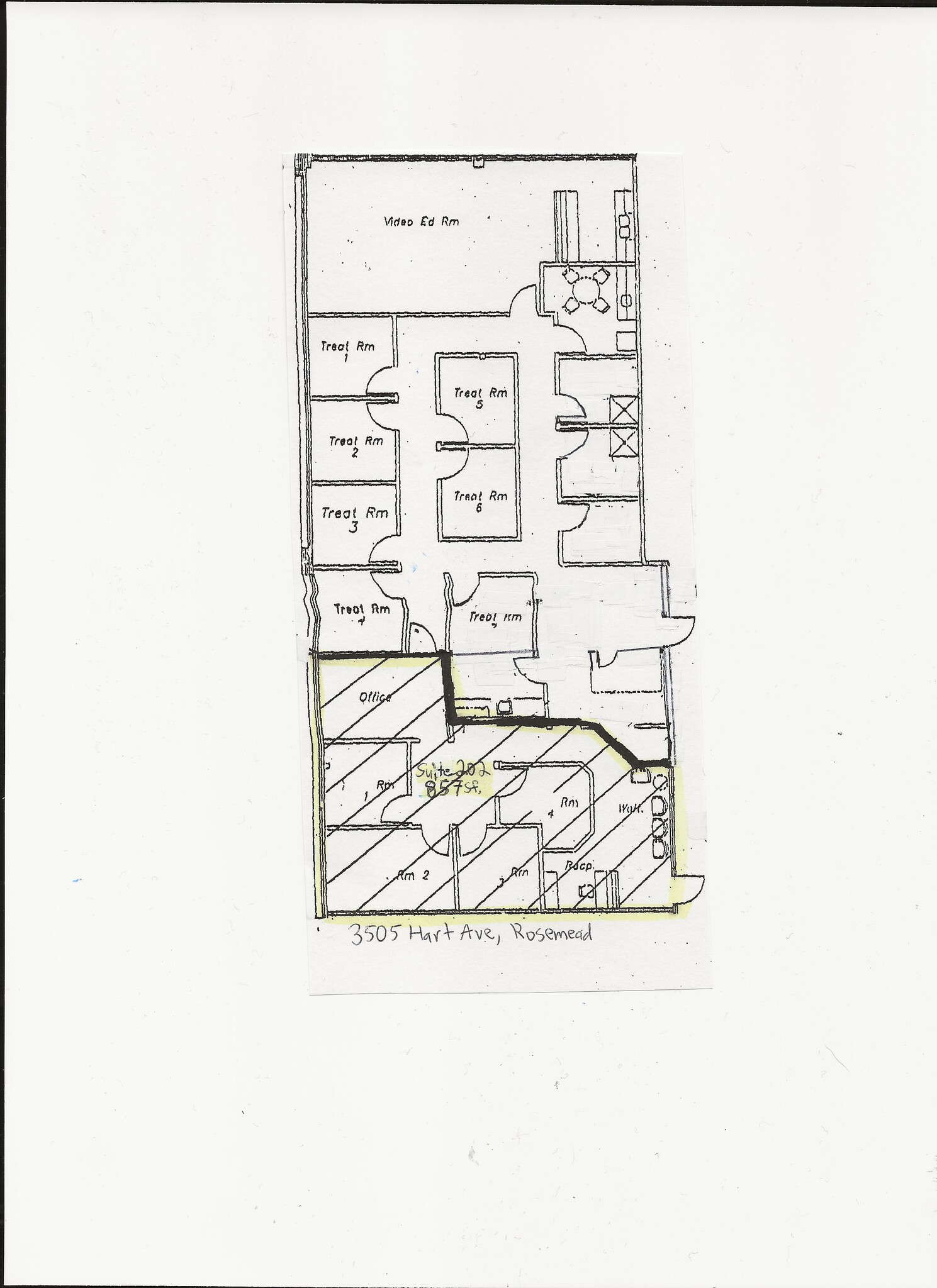 3500-3600 Rosemead Blvd, Rosemead, CA à louer Plan d’étage– Image 1 sur 1