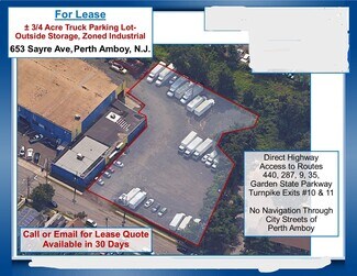 Plus de détails pour 622 Sayre Ave, Perth Amboy, NJ - Terrain à louer