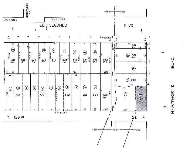 12831-12861 Hawthorne Blvd, Hawthorne, CA à louer - Plan cadastral – Image 2 sur 9