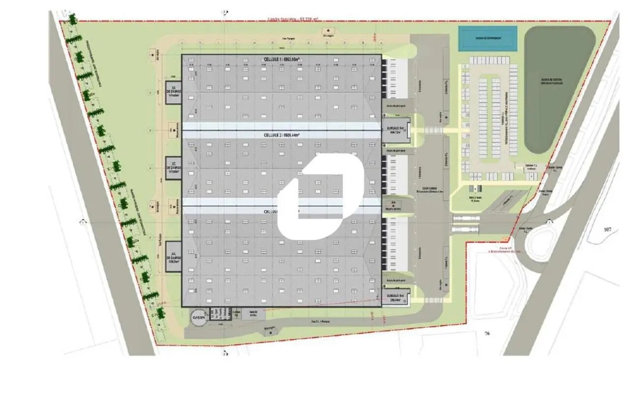 Bureau dans Abbeville à louer Plan de site– Image 1 sur 2