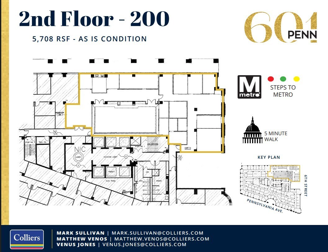 601 Pennsylvania Ave NW, Washington, DC à louer Plan d’étage– Image 1 sur 1