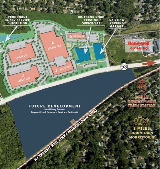 201 Tabor Rd, Morris Plains, NJ à louer - Plan de site – Image 2 sur 2