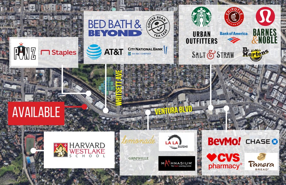 12616 Ventura Blvd, Studio City, CA à vendre - Aérien – Image 3 sur 3