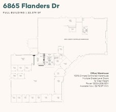 6815 Flanders Dr, San Diego, CA à louer Plan d’étage– Image 1 sur 1