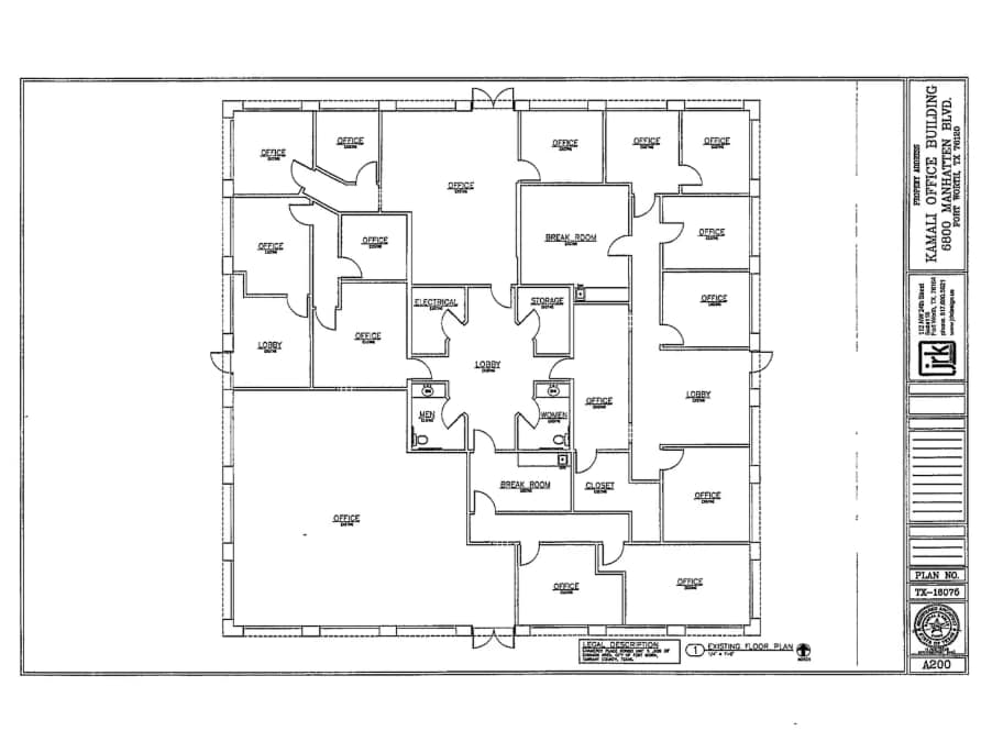 6800 Manhattan Blvd, Fort Worth, TX à louer Plan d’étage– Image 1 sur 1