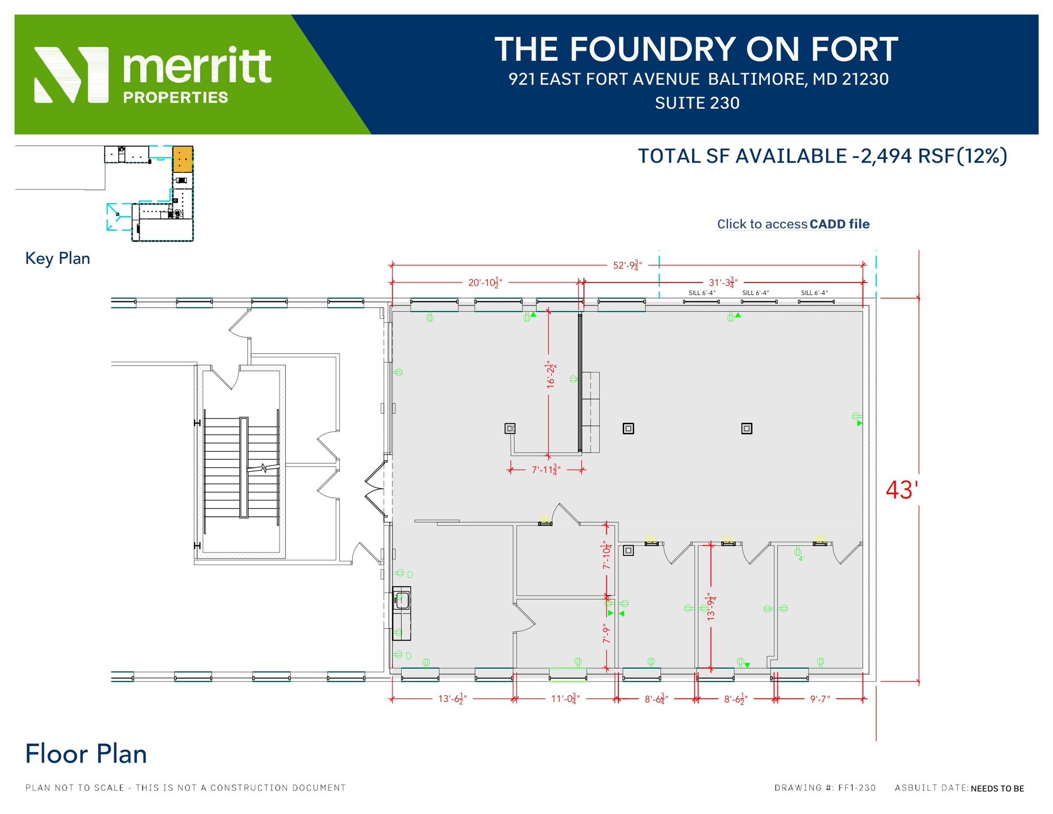 921 E Fort Ave, Baltimore, MD à louer Plan d’étage– Image 1 sur 1