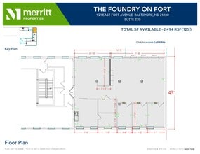 921 E Fort Ave, Baltimore, MD à louer Plan d’étage– Image 1 sur 1
